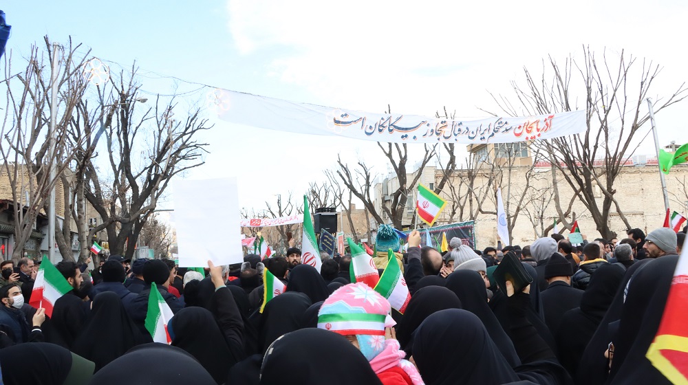 حضور پر شکوه مردم تبریز در راهپیمایی یوالله 22 بهمن